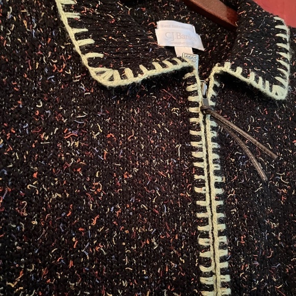 Christopher & Banks Hand Embroidered Sweater Vest Sz M Crochet - Picture 3 of 7